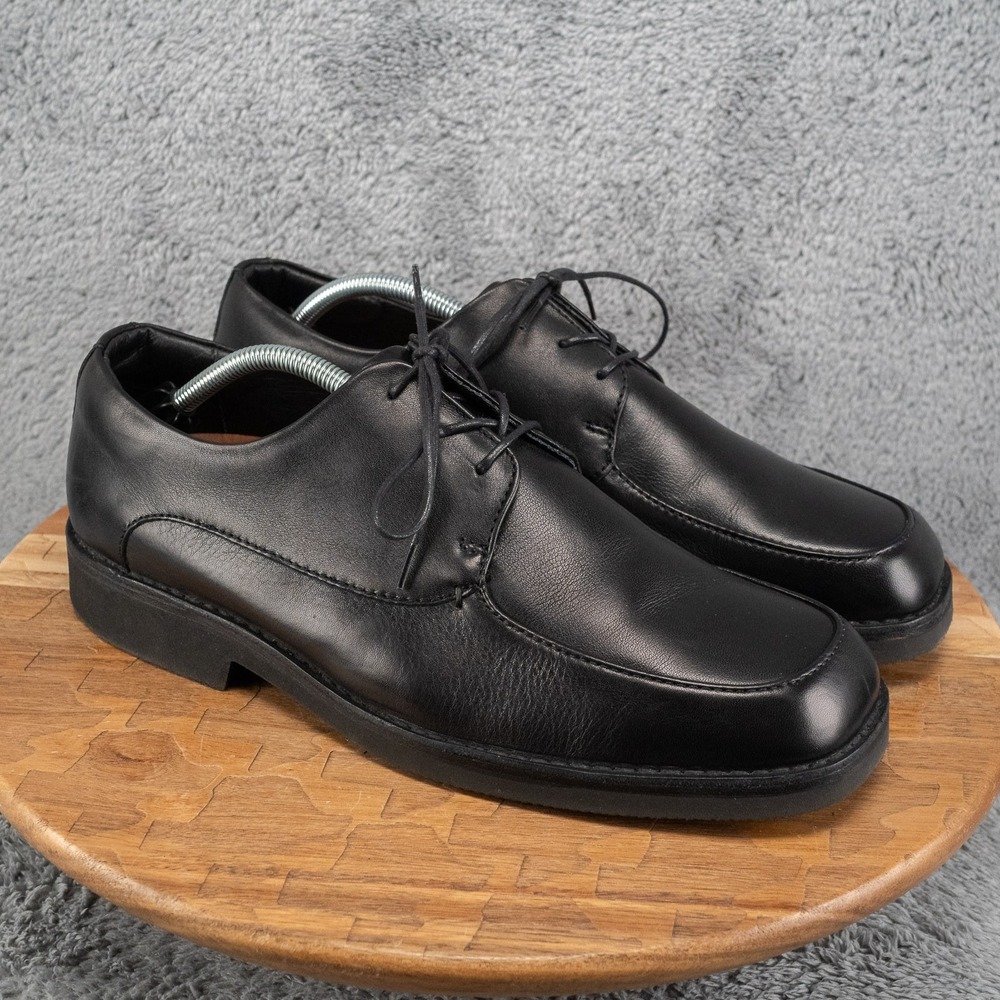 Mens 1803 Black Leather Lace Up Comfort Oxfords Size Euro 46 US 12